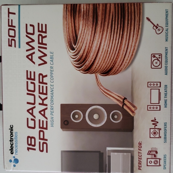 ELECTRONIC NECESSITIES 18 GAUGE SPEAKER WIRE 2-50 FT. ROLLS 1 - Picture 2 of 8